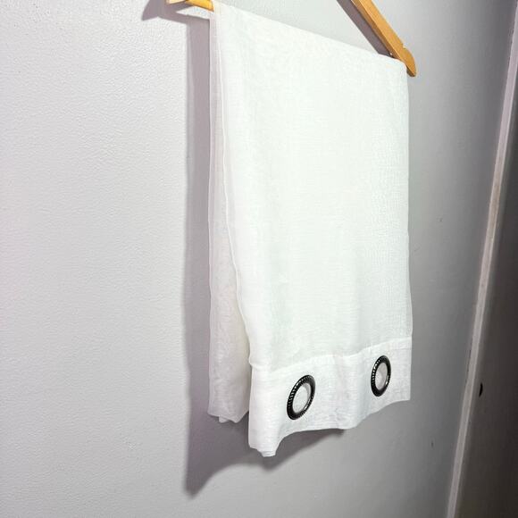 Set of 3 White Sheer Grommet Curtain Panels 52” x 84” Lightweight & Elegant - Picture 4 of 5